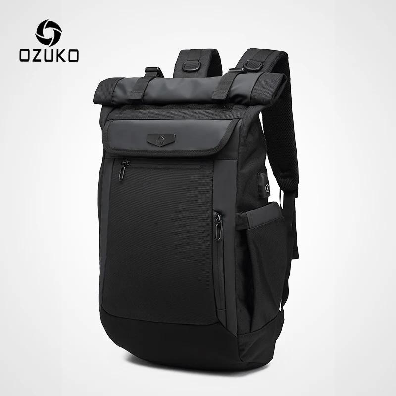OZUKO  賶 м Schoolbag ƾ   15.6 ġ Ʈ 賶 ߼    USB Mochila